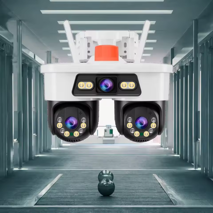 Camera de Supraveghere WiFi 9MP cu 3 Lentile, PTZ, Night Vision Color, Detectare Miscare, IP66, Card Memorie 32GB Inclus [5]