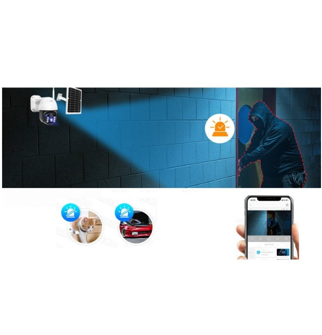 Camera de Supraveghere WiFi cu Panou Solar, Full HD, Acumulator 15600 mAh, pentru Exterior, Rezistenta la apa, Senzor Miscare [6]