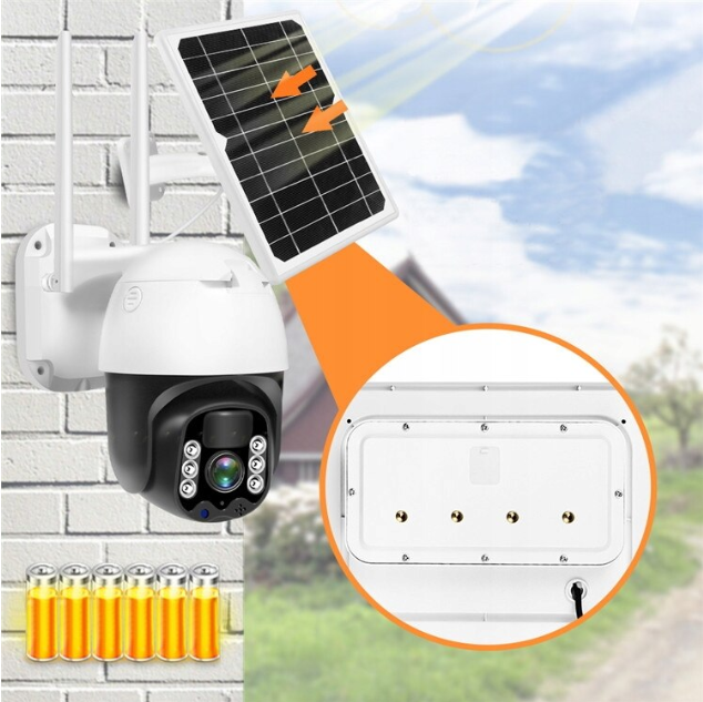 Camera de Supraveghere WiFi cu Panou Solar, Full HD, Acumulator 15600 mAh, pentru Exterior, Rezistenta la apa, Senzor Miscare [2]