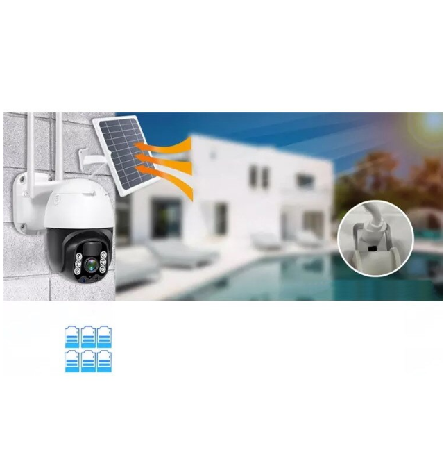 Camera de Supraveghere WiFi cu Panou Solar, Full HD, Acumulator 15600 mAh, pentru Exterior, Rezistenta la apa, Senzor Miscare [7]