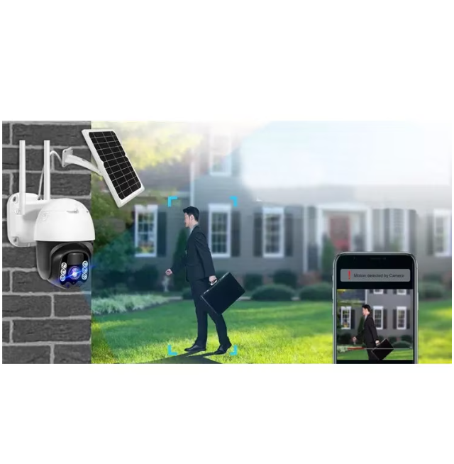 Camera de Supraveghere WiFi cu Panou Solar, Full HD, Acumulator 15600 mAh, pentru Exterior, Rezistenta la apa, Senzor Miscare [4]