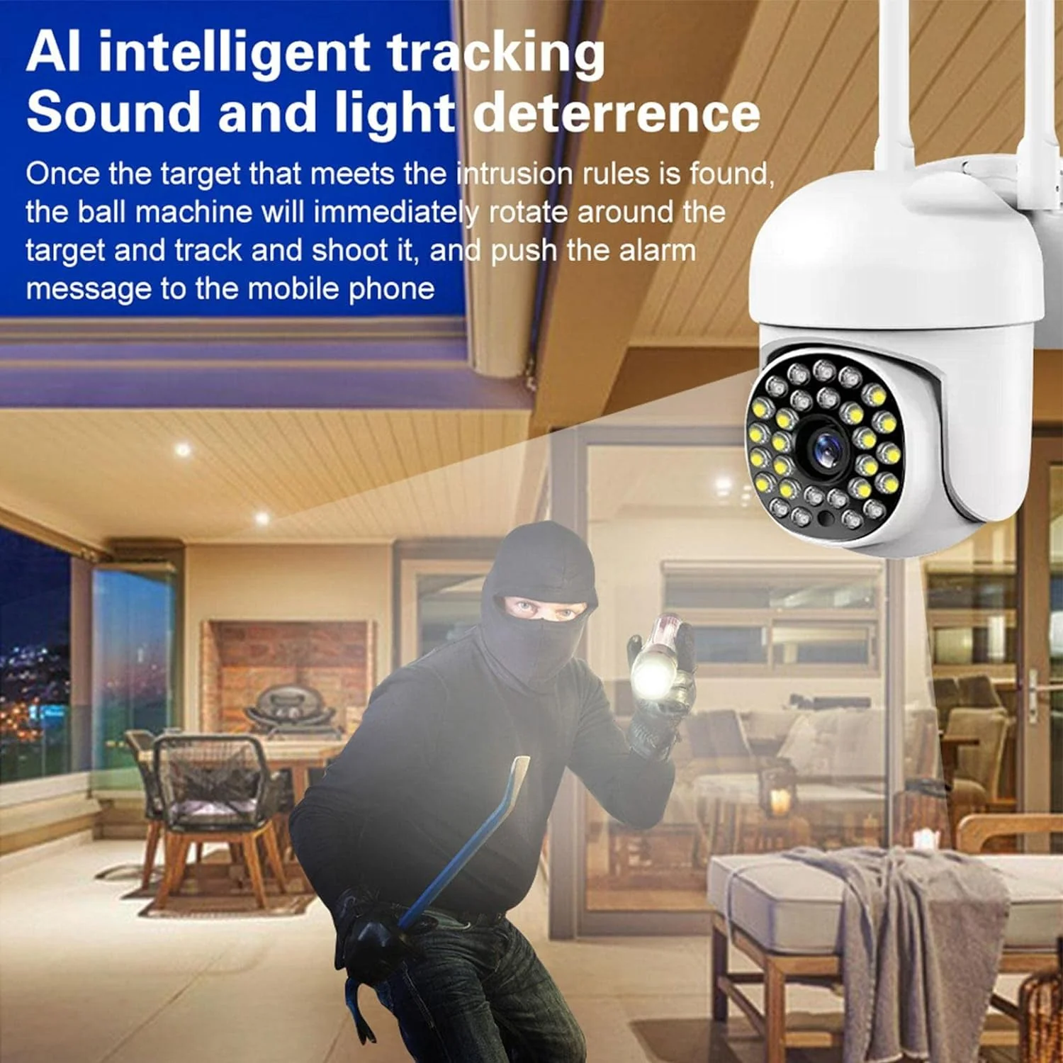 Camera de Supraveghere WiFi, IP66, HD WIRELESS, 2 MP, 1920 X 1080 Pixeli [3]