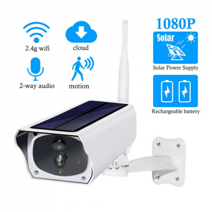 Camera de Supraveghere Solara WiFi, FULL HD, 2MP, Impermeabila, fara cabluri, Acumulatori inclusi [2]