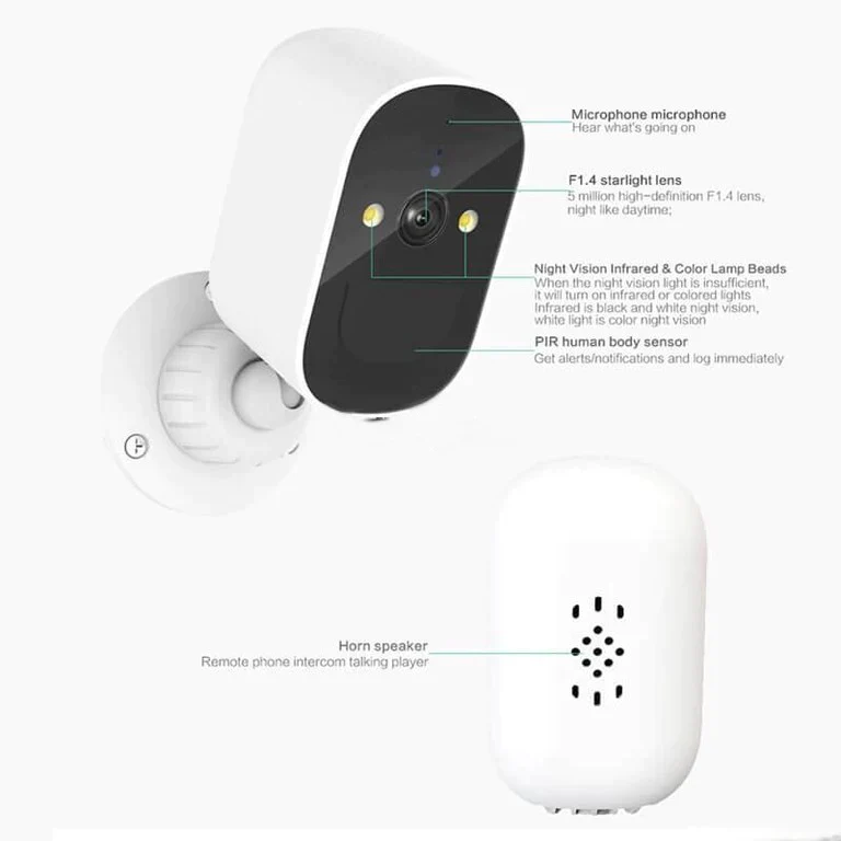 Camera de supraveghere Wireless Jortan IP Wi-Fi 1080p JT-8185XM, Interior/Exterior, Aplicatia ICSEE [4]