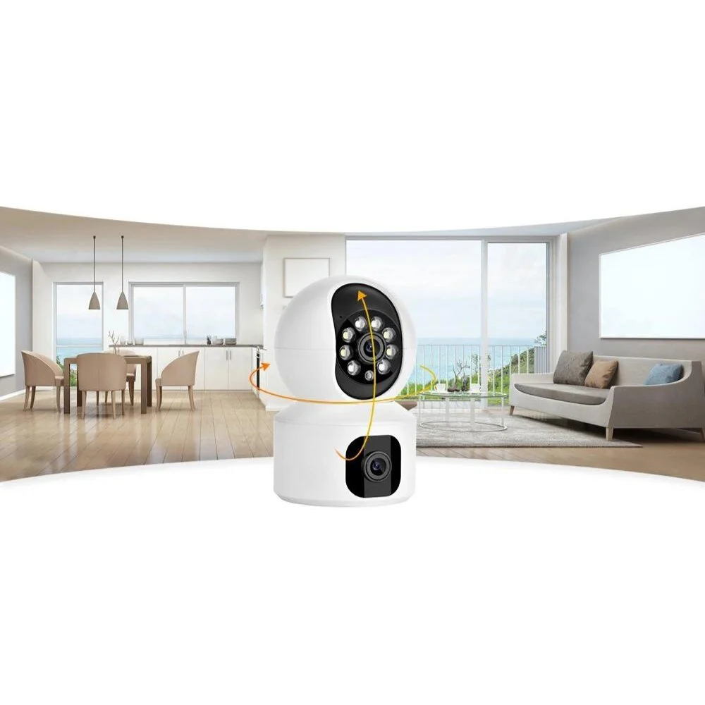 Camera Dubla de Supraveghere pentru Interior, 3MP, WiFi, Rotire 360°, HD, Senzor miscare [7]