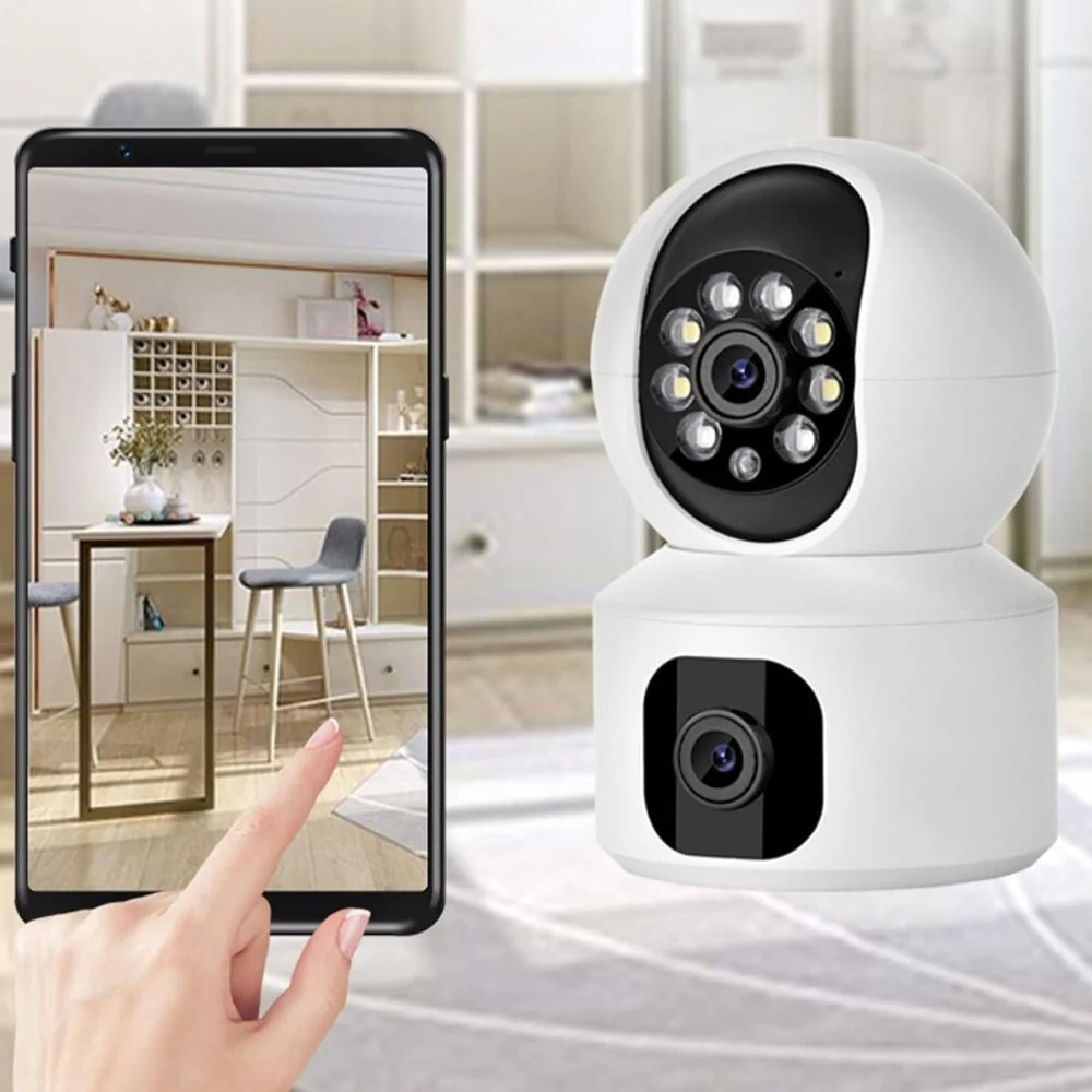 Camera Dubla de Supraveghere pentru Interior, 3MP, WiFi, Rotire 360°, HD, Senzor miscare [5]