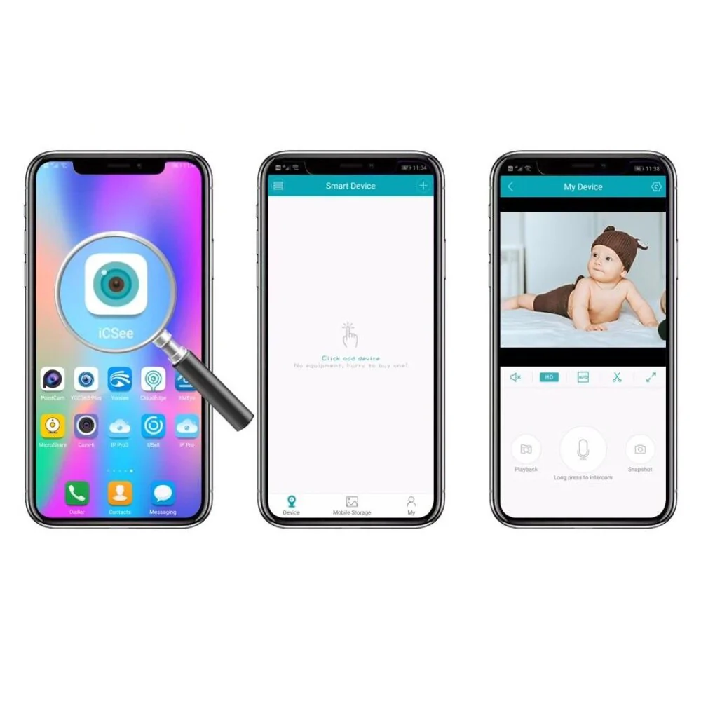Camera Dubla de Supraveghere pentru Interior, 3MP, WiFi, Rotire 360°, HD, Senzor miscare [8]