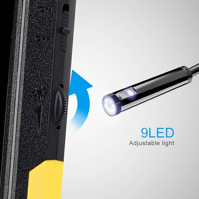 Camera Endoscop Andowl Q NK69, 2K HD, ecran IPS de 4,5 inch, 9 lumini LED, rezistent la apa IP67, cablu 5m [7]