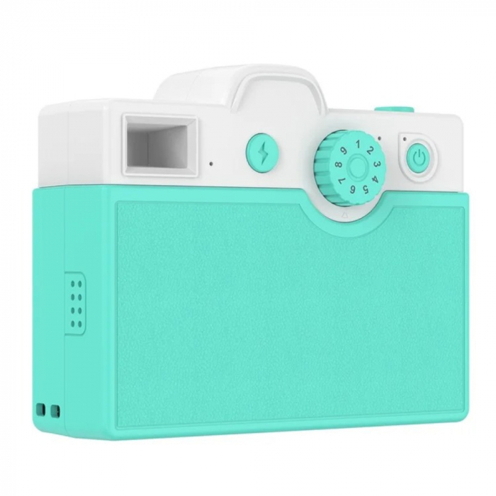 Camera foto digitala pentru copii cu mini imprimanta termica incorporata, HD, Roz/Albastru [10]