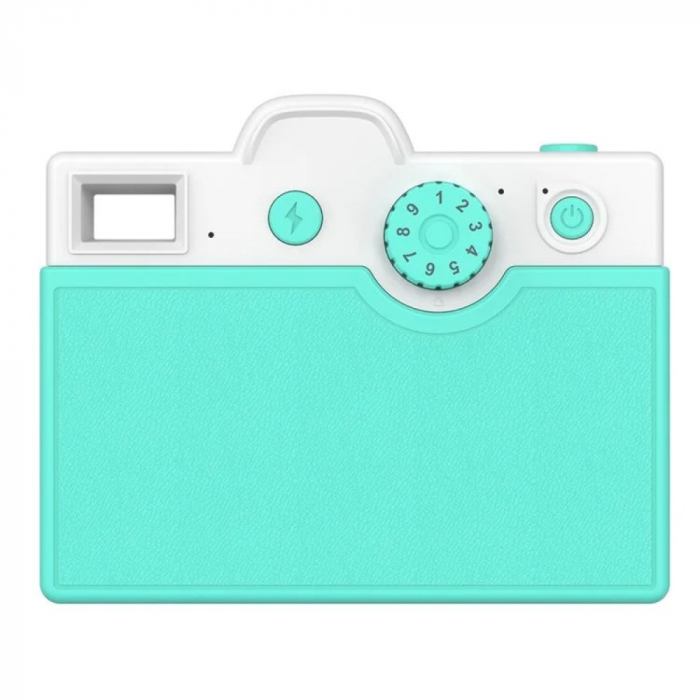 Camera foto digitala pentru copii cu mini imprimanta termica incorporata, HD, Roz/Albastru [11]