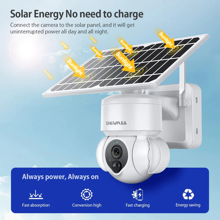 Camera IP Exterioara 4G/5G cu Panou Solar, Slot SIM, Rezolutie 4K, Viziune Nocturnă IR, 3.0MP, Andowl [8]