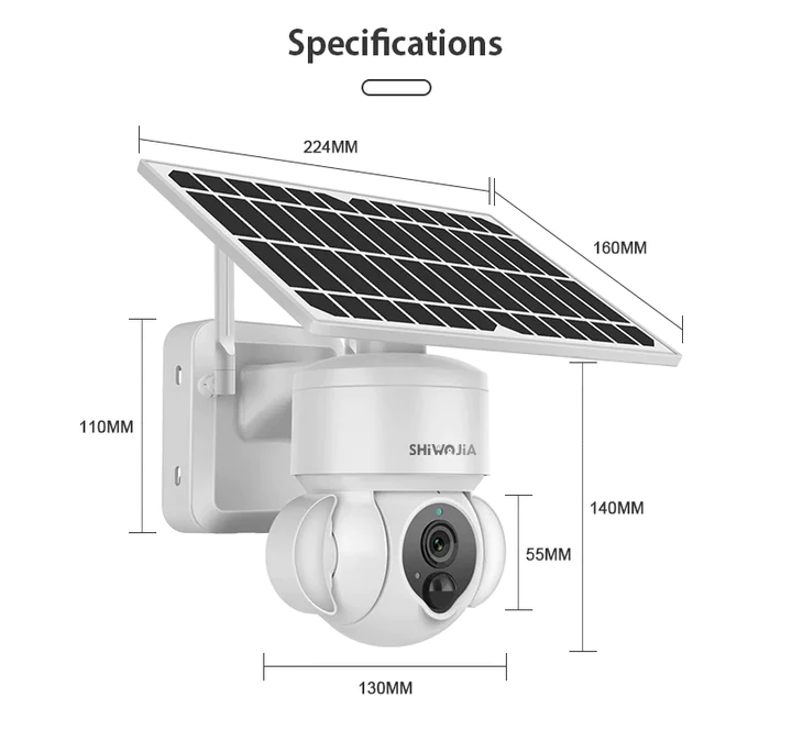 Camera IP Exterioara 4G/5G cu Panou Solar, Slot SIM, Rezolutie 4K, Viziune Nocturnă IR, 3.0MP, Andowl [11]