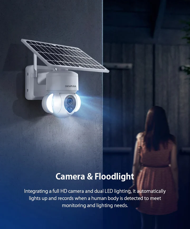 Camera IP Exterioara 4G/5G cu Panou Solar, Slot SIM, Rezolutie 4K, Viziune Nocturnă IR, 3.0MP, Andowl [6]