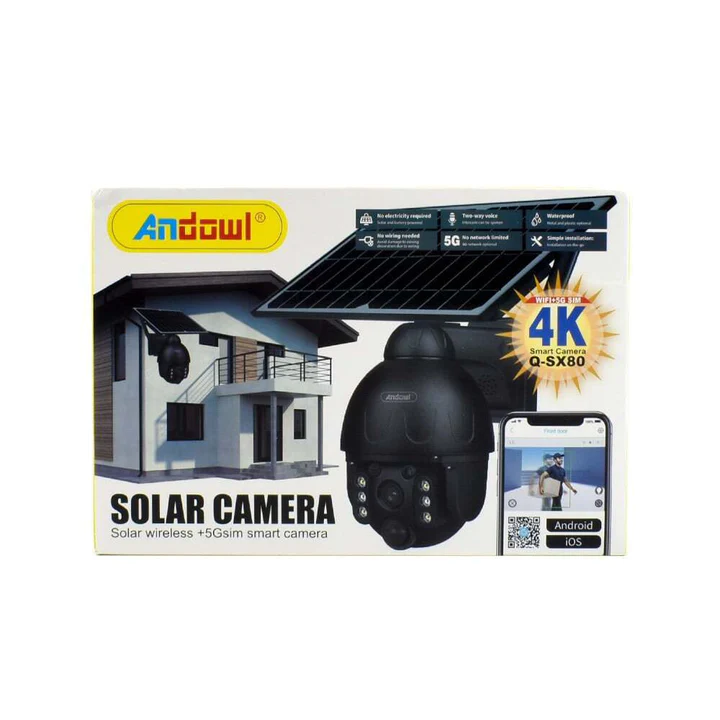 Camera Solara 5G, Rezolutie 4K, Senzor PIR, cu Stocare Multipla, Zoom 10X, Andowl Q-SX80 [6]