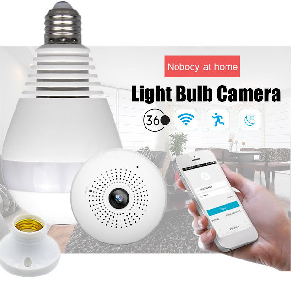 Camera de Supraveghere Tip Bec Inteligent, Wireless Full-HD, 360 grade [7]