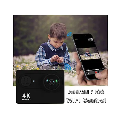 Camera sport 4K Ultra HD 16MP de actiune cu WiFi, Rezistenta la Apa [9]