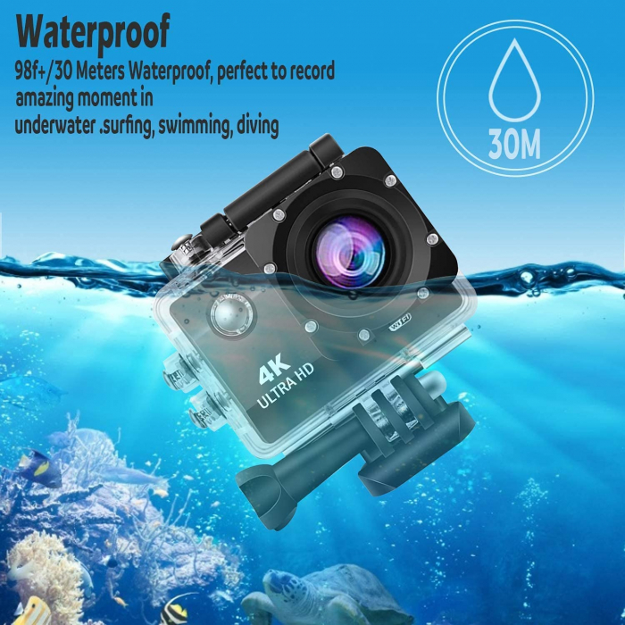 Camera Sport 4K UltraHD 30fps WiFi 16MP si Accesorii [7]