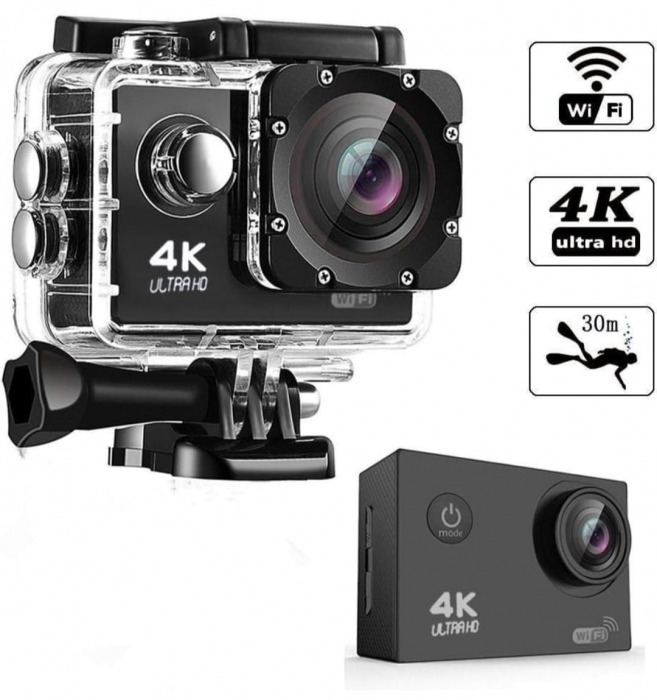 Camera Sport 4K UltraHD 30fps WiFi 16MP si Accesorii [3]