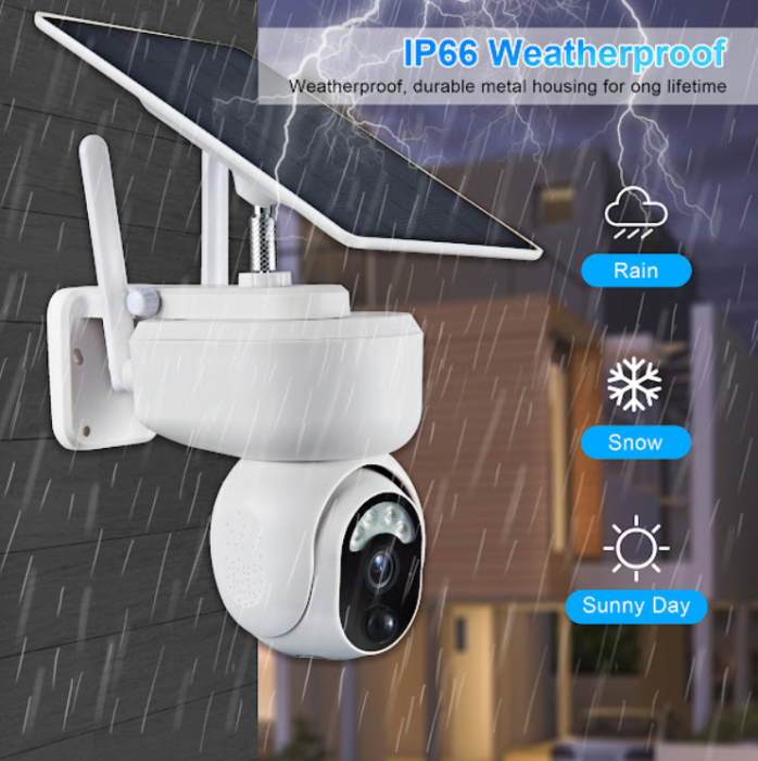 Camera Supraveghere cu cartela SIM 4G, Panou Solar, Rotativa, Microfon, Difuzor, Control telefon, Full HD [10]