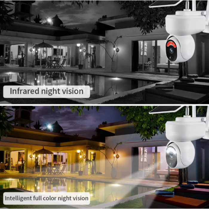 Camera Supraveghere cu cartela SIM 4G, Panou Solar, Rotativa, Microfon, Difuzor, Control telefon, Full HD [5]