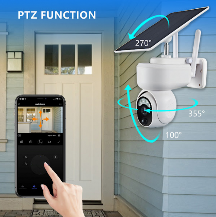 Camera Supraveghere cu cartela SIM 4G, Panou Solar, Rotativa, Microfon, Difuzor, Control telefon, Full HD [7]