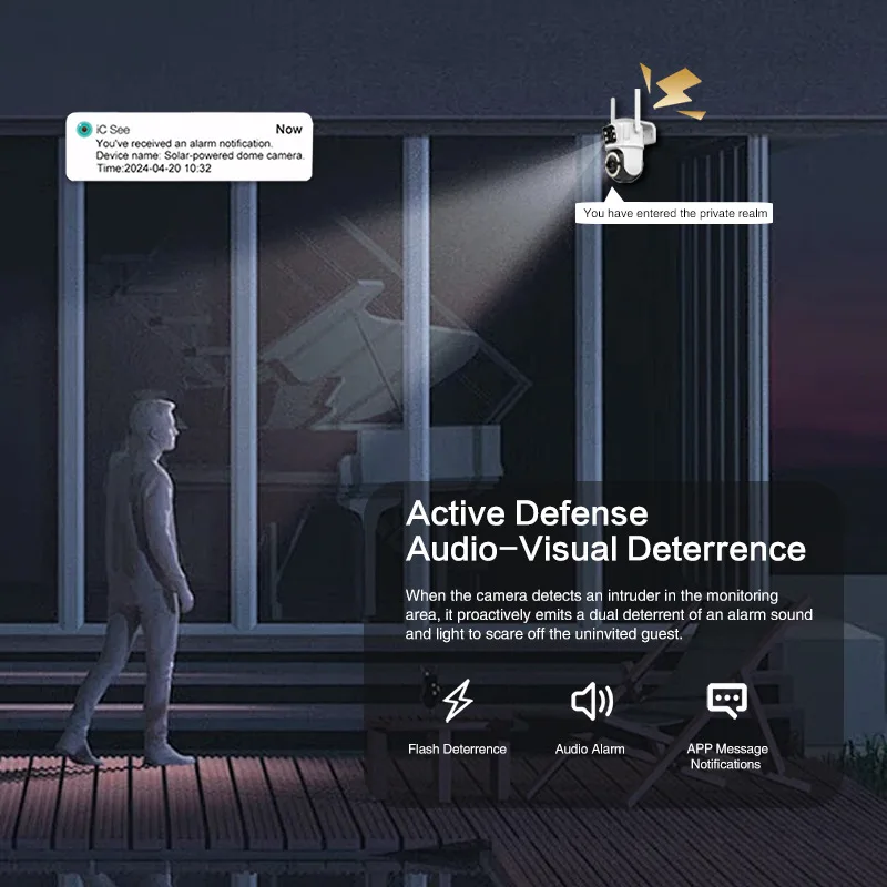 Camera Supraveghere WiFi Exterior 6MP Dual Lens PTZ, Night Vision, Detectie Miscare Umana, Audio Bidirectional, IP66, Card 32GB inclus [6]