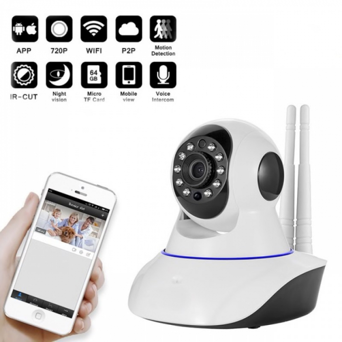 Camera Supraveghere Wi-Fi de Interior, Rotativa, Control telefon, Microfon, Difuzor [3]