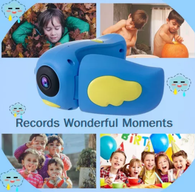 Camera video-foto digitala interactiva cu jocuri pentru copii, full-hd, ecran 2 inch, 1080p, rezistenta la socuri  Galben sau ROZ [8]