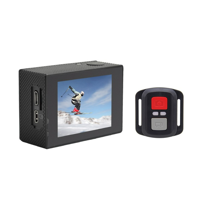 Camera Video Sport 4K 16MP, cu Telecomanda, 30fps, filmari acvatice, + Accesorii [8]