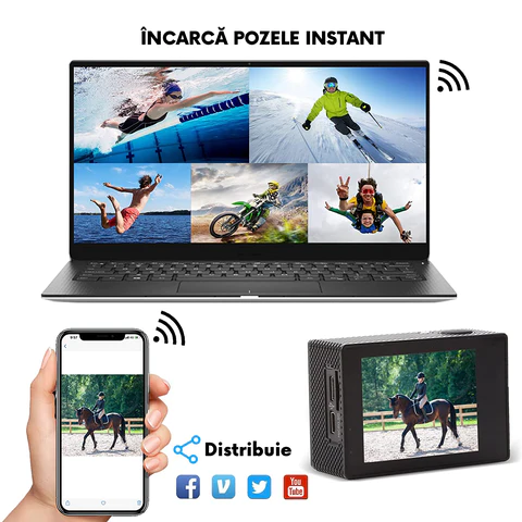 Camera Video Sport Full HD 1080p, + Kit Accesorii, Subacvatica [11]