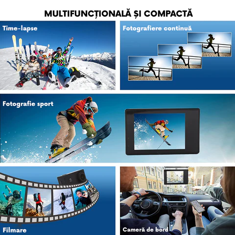 Camera Video Sport Full HD 1080p, + Kit Accesorii, Subacvatica [4]