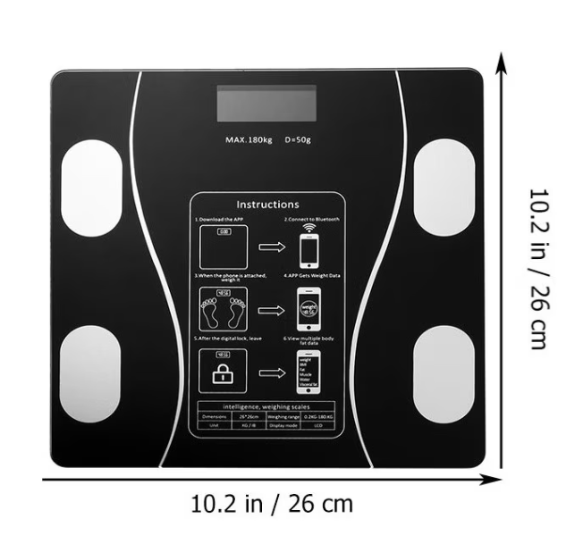 Cantar Corporal cu Ecran Digital Iluminat, Aplicatie Smart, Compatibil Android si iOS, Conectare Bluetooth, Termometru, Acumulator, Incarcare USB [5]