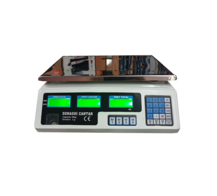 Cantar electronic de piata, capacitate 40 kg, digital, functii multiple [2]