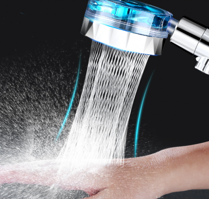 Cap de dus TURBO cu ventilator si filtru, efect de cascada [5]