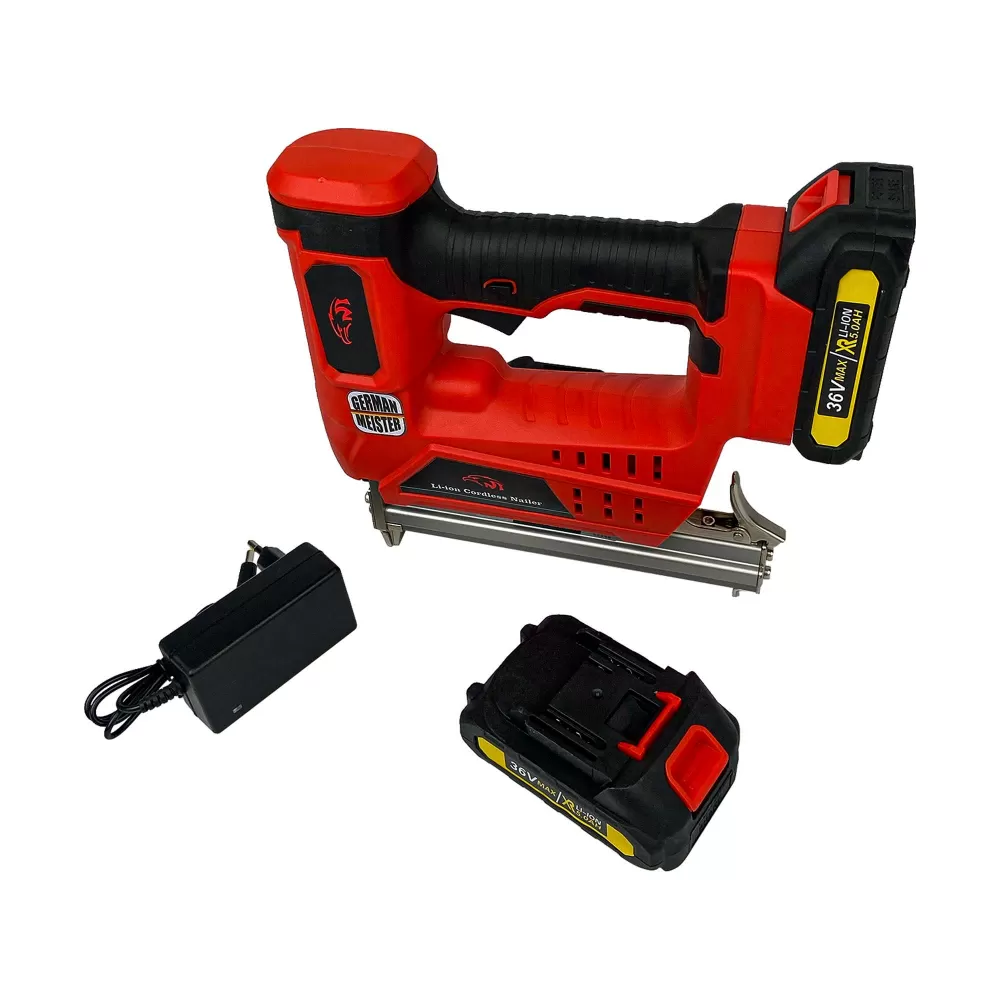 Capsator German Meister, 36V, 5Ah, cu 2 Acumulatori + 4 Seturi de capse [1]
