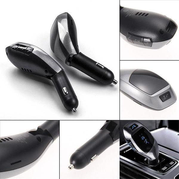 Car Kit Auto Bluetooth cu functie de modulator FM, model X6 + Telecomanda [4]