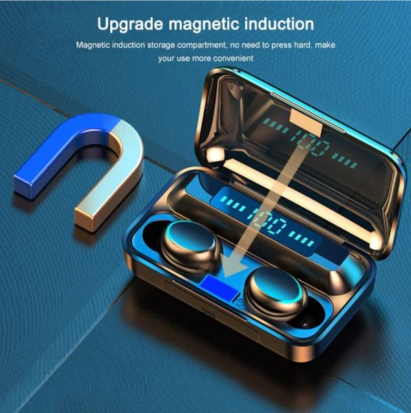 Casti Bluetooth TWS BTH-F9-5 In-Ear cu Dock de Incarcare si Control Touch [2]