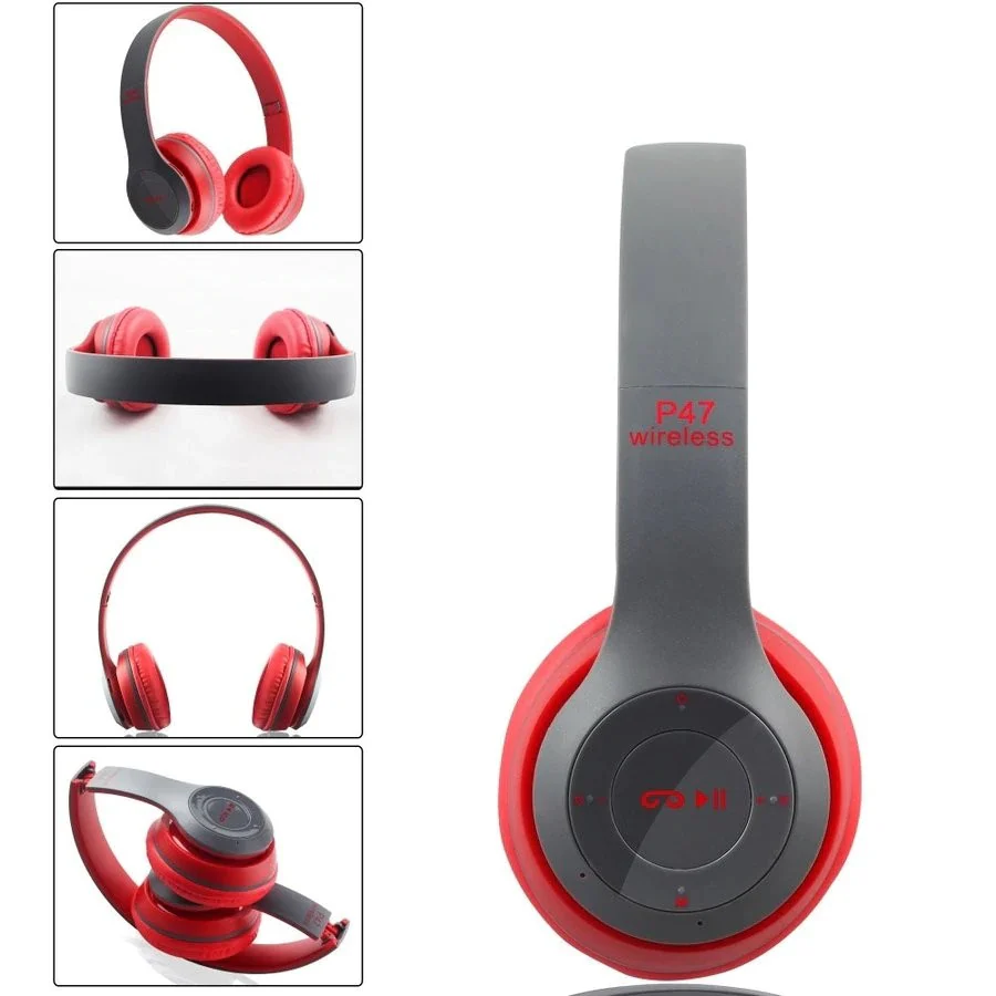 Casti Bluetooth Wireless Over Ear, Pliabile, Cu Microfon Incorporat, P47 [3]