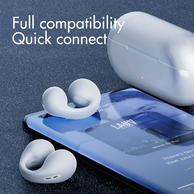 Casti Wireless Bluetooth 5.3 EarCuffs, Fitness/Work/Gaming, Cu Microfon, Calls Noise Canceling, Carcasa 350mAh, Rezistente la apa [2]