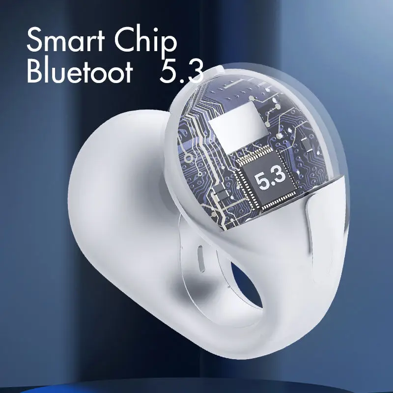 Casti Wireless Bluetooth 5.3 EarCuffs, Fitness/Work/Gaming, Cu Microfon, Calls Noise Canceling, Carcasa 350mAh, Rezistente la apa [6]