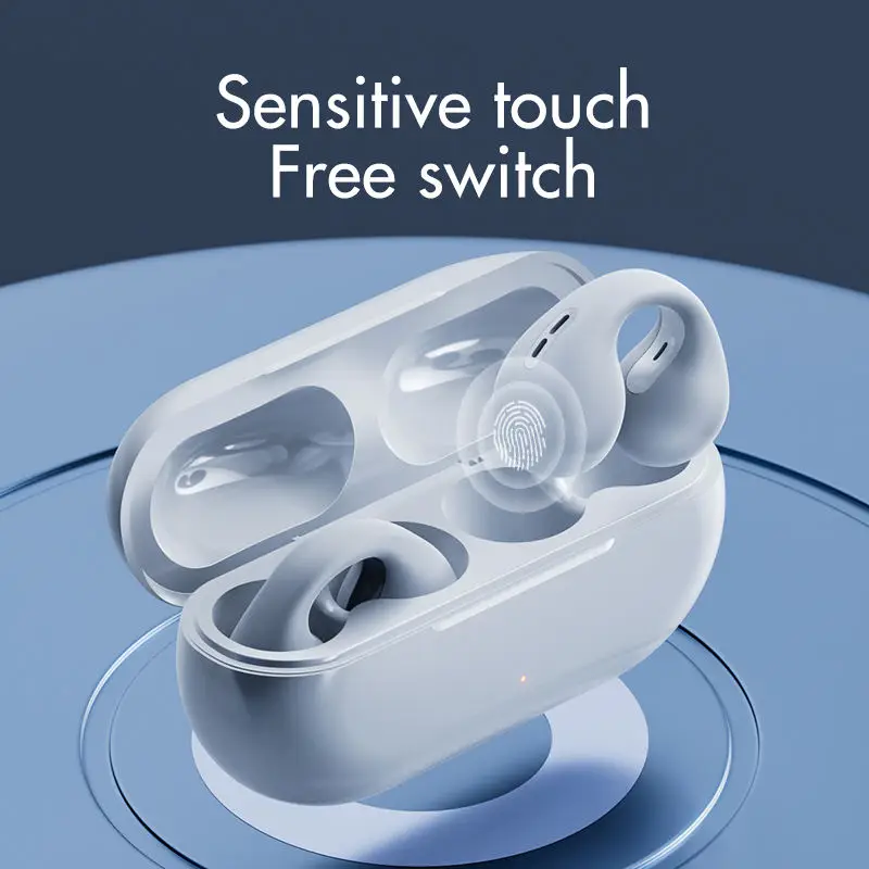 Casti Wireless Bluetooth 5.3 EarCuffs, Fitness/Work/Gaming, Cu Microfon, Calls Noise Canceling, Carcasa 350mAh, Rezistente la apa [8]