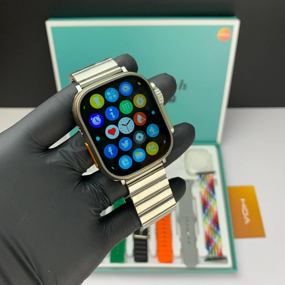 Ceas Inteligent S8 Ultra Smartwatch, 7 curele, Full Set [4]
