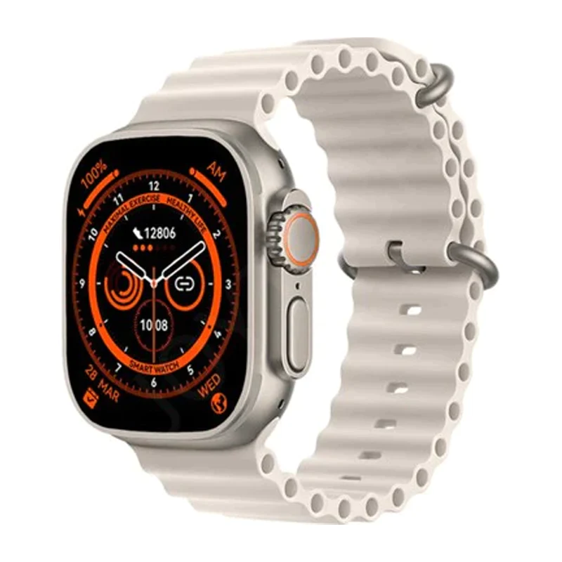 Ceas SmartWatch Ultra Plus + 8 curele de schimb, Apel Bluetooth, Incarcator Wireless, metal, Notificari Apel si Retele Sociale, Oximetru, Ritm Cardiac si Tensiune Arteriala [10]