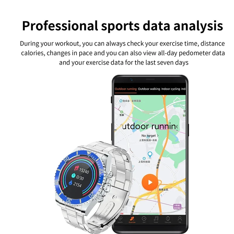 Ceas Smartwatch Bluetooth, 25+ functii, Apel, Mesaje, Control muzica, Diverse teme [5]