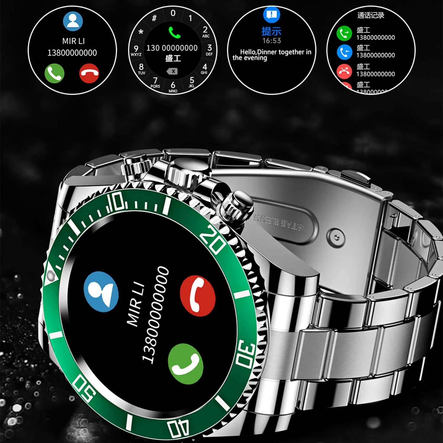 Ceas Smartwatch Bluetooth, 25+ functii, Apel, Mesaje, Control muzica, Diverse teme [16]