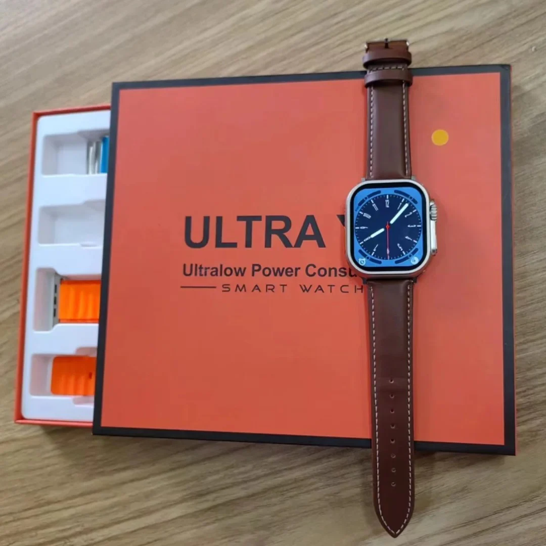 Ceas Smartwatch Ultra Y10, 4 curele, Incarcare Wireless, Curea Metalica si Piele, ecran 2.0" [8]