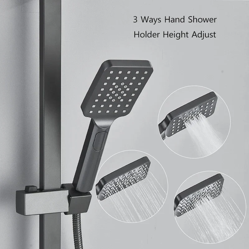 Coloana de Dus cu 4 functii, Para Ploaie 20 cm, Dus de Mana, Dus Bideu, Pipa cada [6]