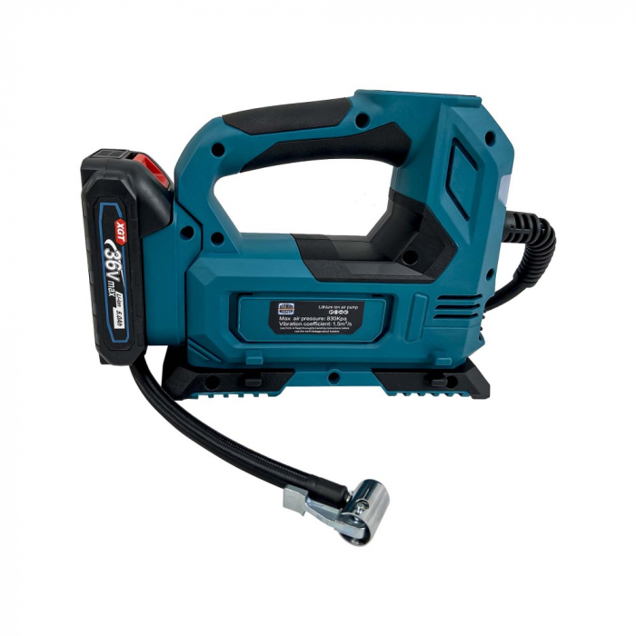Compresor Auto Profesional cu 2 Acumulatori 36V 5AH German Meister, Conector Bricheta Auto [4]
