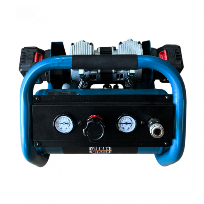 Compresor de aer German Meister cu 2 Acumulatori 128V 8AH, Putere 2800W, Capacitate 10L, 7.5 bar [6]