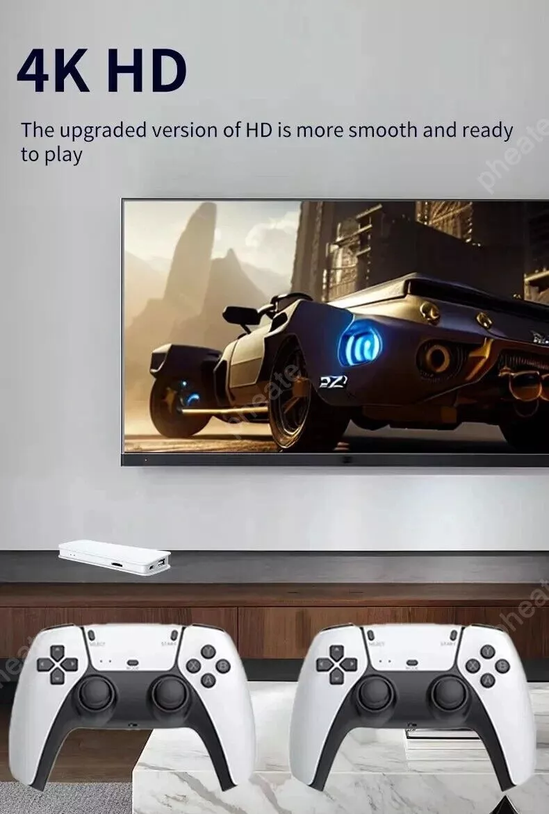 Consola cu 20.000 Jocuri tip Retro, Stick HDMI, 2 Gamepad-uri fara fir, Rezolutie 4K [8]